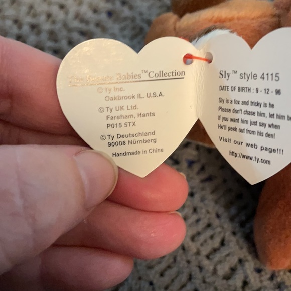 Sly the fox beanie baby. Never played with or displayed. - Picture 6 of 9